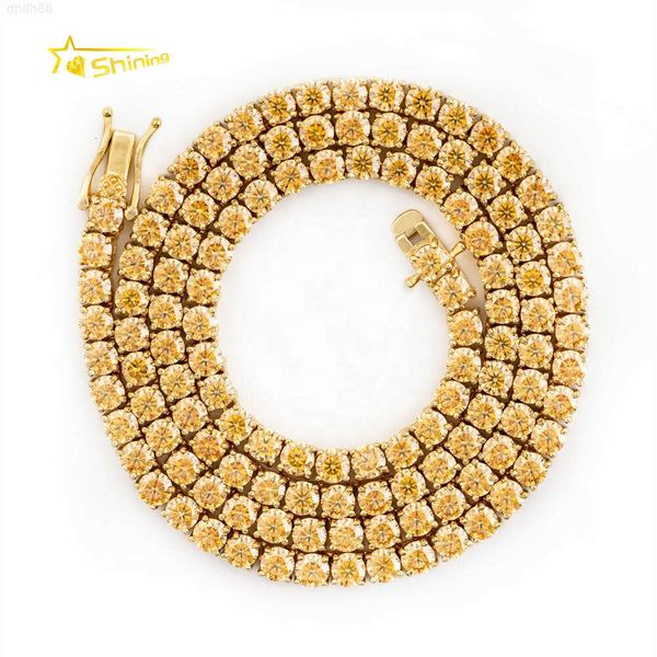 925 Silver Iced Out Moissanite Diamond 18inch 20inch 3mm Choker Necklace Champagne Color Tennis Chain
925 Silver Iced Out Moissanite Diamond 18inch 20inch 3mm Choker Necklace Champagne Color Tennis Chain