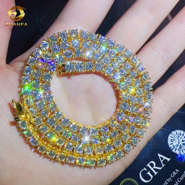 Moissanite Hip Hop Jewelry 4mm Tennis Chain 925 Silver/9k/10k/14k/18k Vvs Diamond Tennis Necklace
Moissanite Hip Hop Jewelry 4mm Tennis Chain 925 Silver/9k/10k/14k/18k Vvs Diamond Tennis Necklace