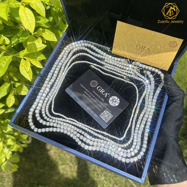 Hot Selling Custom 5mm 6.5mm Moissanite Tennis Chain Diamond Test Passed Round Brilliant Cut 925 Silver Tennis Necklace Cha
Hot Selling Custom 5mm 6.5mm Moissanite Tennis Chain Diamond Test Passed Round Brilliant Cut 925 Silver Tennis Necklace Cha