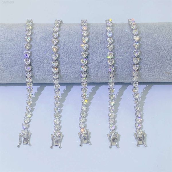 Wholesale Custom Jewelry 925 Sterling Silver Heart 5*5mm Tennis Necklace Moissanite Tennis Chain Bracelet
Wholesale Custom Jewelry 925 Sterling Silver Heart 5*5mm Tennis Necklace Moissanite Tennis Chain Bracelet