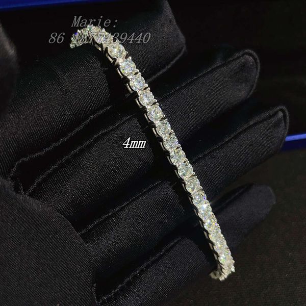 Wholesale Hip Hop Jewelry 4mm 5mm Tennis Chain Iced Out Moissanite Diamond Tennis Chain S925 Tennis Bracelet
Wholesale Hip Hop Jewelry 4mm 5mm Tennis Chain Iced Out Moissanite Diamond Tennis Chain S925 Tennis Bracelet