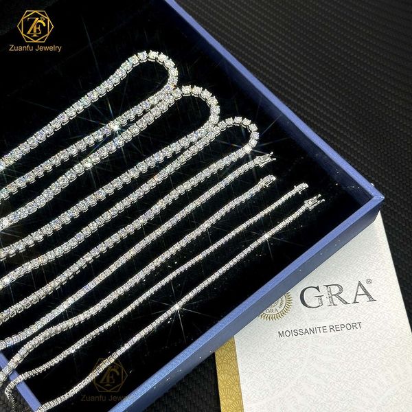 Fine Jewelry 2mm-6.5mm Classic 925 Sterling Silver Vvs Moissanite Diamond Cluster Tennis Chain Necklace for Men Women
Fine Jewelry 2mm-6.5mm Classic 925 Sterling Silver Vvs Moissanite Diamond Cluster Tennis Chain Necklace for Men Women