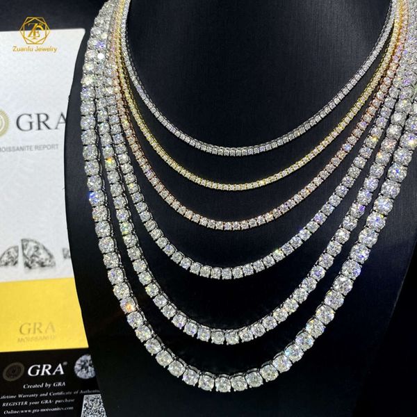 Factory Price Iced Out Chains Silver S925 2mm 3mm 4mm 5mm 6.5mm Vvs1 Moissanite Tennis Chain Necklace Women and Men
Factory Price Iced Out Chains Silver S925 2mm 3mm 4mm 5mm 6.5mm Vvs1 Moissanite Tennis Chain Necklace Women and Men