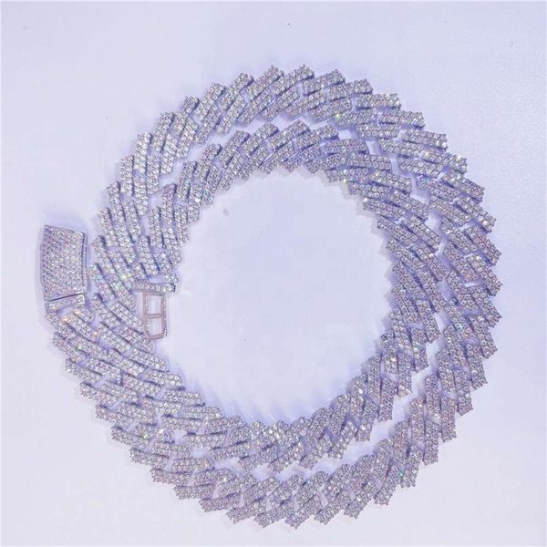 2 Row 14Mm Width Hip Hop Jewelry Sier Gold Plated Necklace Vvs Moissanite Diamond Cuban Link Chain Necklace For Men
2 Row 14Mm Width Hip Hop Jewelry Sier Gold Plated Necklace Vvs Moissanite Diamond Cuban Link Chain Necklace For Men