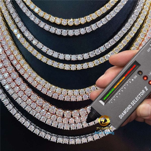 Moissanite Hip Hop Jewelry Gold Plated 925 Sterling Silver 2mm-6.5mm Vvs Moissanite Diamond Tennis Necklace Chains
Moissanite Hip Hop Jewelry Gold Plated 925 Sterling Silver 2mm-6.5mm Vvs Moissanite Diamond Tennis Necklace Chains