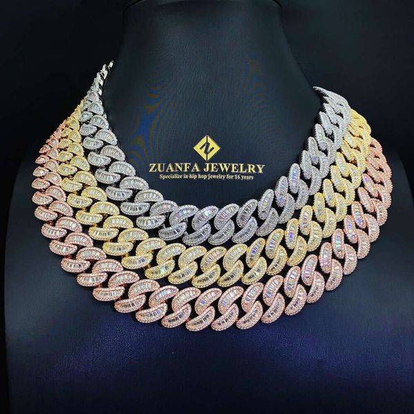 Custom Made Hip Hop Sier Cuban Link Chains White Gold Plated Baguette/Emerald Cut Vvs Moissanite Diamond Iced Out Cuban Chain
Custom Made Hip Hop Sier Cuban Link Chains White Gold Plated Baguette/Emerald Cut Vvs Moissanite Diamond Iced Out Cuban Chain