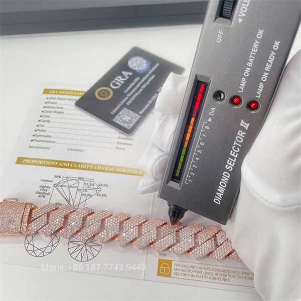 18-20Mm Width 3-4Row Moissanite Cuban Link Chain S Iced Out Chain 8''-24'' Hip Hop Sier Cuban Link Chain Mens Necklace 
18-20Mm Width 3-4Row Moissanite Cuban Link Chain S Iced Out Chain 8''-24'' Hip Hop Sier Cuban Link Chain Mens Necklace