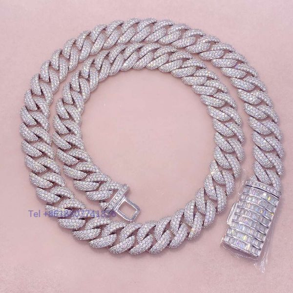 Hip Hop Sterling Sier White Gold Plated 13Mm Moissanite Diamond Cuban Link Chain Women
Hip Hop Sterling Sier White Gold Plated 13Mm Moissanite Diamond Cuban Link Chain Women