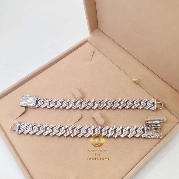 Fine Jewelry Sparkle 15Mm Two Rows Diamond Iced Charm Cuban Link Chain Sier Vvs Moissanite Bracelet
Fine Jewelry Sparkle 15Mm Two Rows Diamond Iced Charm Cuban Link Chain Sier Vvs Moissanite Bracelet