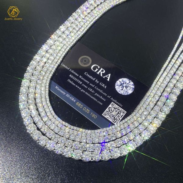 Hip Hop Iced Out d Color White Vvs 925 Sterling Silver 3mm 4mm Moissanite Diamond Tennis Chain Necklace
Hip Hop Iced Out d Color White Vvs 925 Sterling Silver 3mm 4mm Moissanite Diamond Tennis Chain Necklace