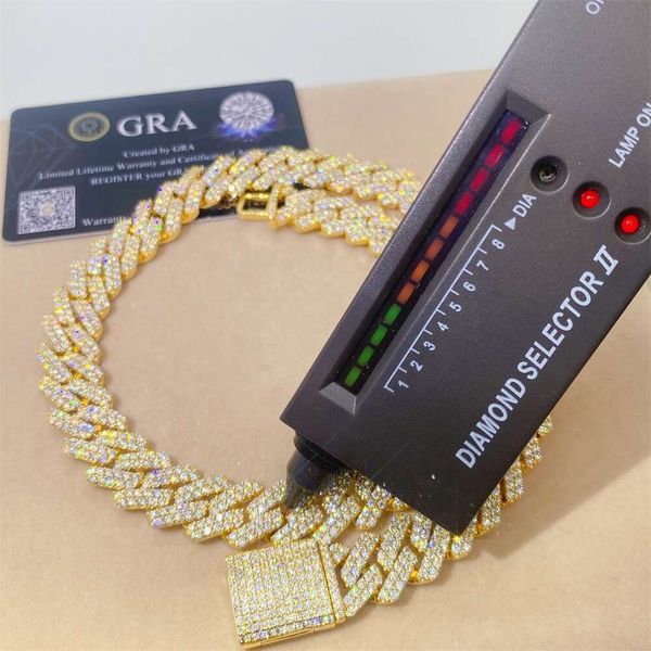 Gra Certificate Vvs Moissanite Diamond Sier Miami Cuban Link Chain Bracelet Men 15Mm Cuban Chain Necklace
Gra Certificate Vvs Moissanite Diamond Sier Miami Cuban Link Chain Bracelet Men 15Mm Cuban Chain Necklace
