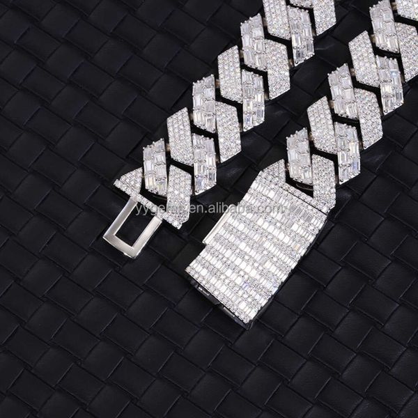 Custom 22mm Wide 10k 14k Gold Plated Hip Hop Jewelry Baguette Moissanite Silver Cuban Link Chain for Bracelet/necklace
Custom 22mm Wide 10k 14k Gold Plated Hip Hop Jewelry Baguette Moissanite Silver Cuban Link Chain for Bracelet/necklace