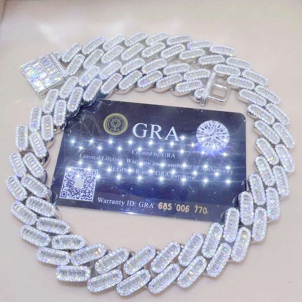 Fashion Jewelry Iced Out Sterling Silver Necklace Chains Vvs Moissanite Cuban Link Chain
Fashion Jewelry Iced Out Sterling Silver Necklace Chains Vvs Moissanite Cuban Link Chain