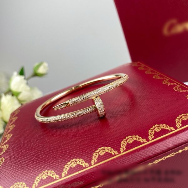 luxury nail bracelet designer for women love bangles silver rose gold titanium steel jewelry mens lock bangle never wedding gift Nail bracelet Covered in diamonds
luxury nail bracelet designer for women love bangles silver rose gold titanium steel jewelry mens lock bangle never wedding gift Nail bracelet Covered in diamonds
