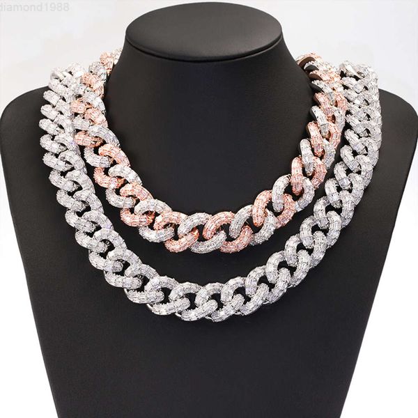 Fashion Jewelry 20mm Two Tone Full Baguett 925 Sterling Silver Vvs Moissanite Hip Hop Cuban Link Chain
Fashion Jewelry 20mm Two Tone Full Baguett 925 Sterling Silver Vvs Moissanite Hip Hop Cuban Link Chain