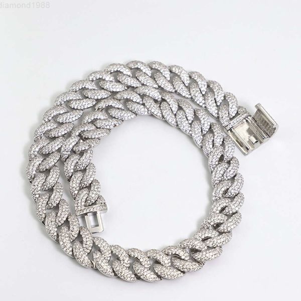 Hot Sale Miami White Gold Plating 15mm Iced Out Cuban Chain Diamond Bling Rap Chain Link Value Chain
Hot Sale Miami White Gold Plating 15mm Iced Out Cuban Chain Diamond Bling Rap Chain Link Value Chain