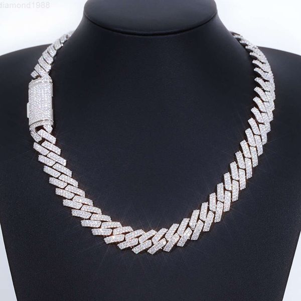 Customized Luxury 15mm 2rows S925 Silver Cuban Chain Necklace Passed Diamond Tester Bling Vvs Moissanite Iced Cuban Link Chain
Customized Luxury 15mm 2rows S925 Silver Cuban Chain Necklace Passed Diamond Tester Bling Vvs Moissanite Iced Cuban Link Chain