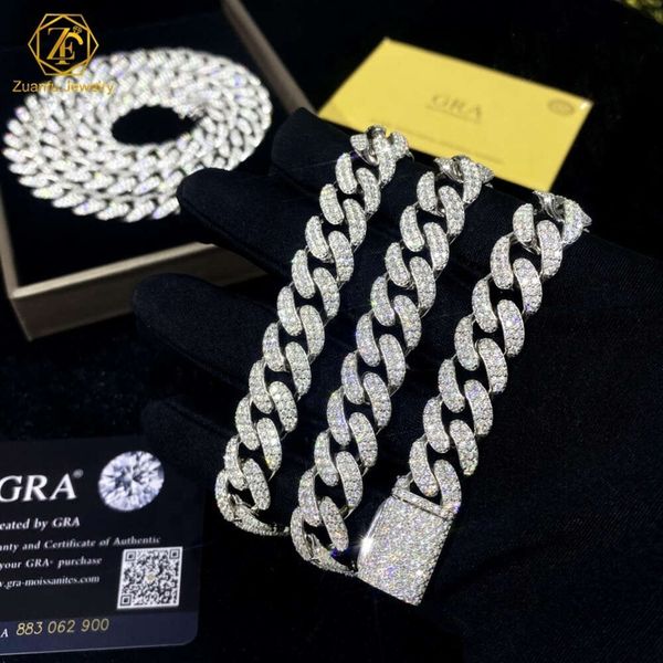 2 Rows Moissanite Prong Cuban Link Chain Necklace 12mm 15mm 925 Sterling Silver Iced Out Moissanite 8mm 20" Cuban Link Chai
2 Rows Moissanite Prong Cuban Link Chain Necklace 12mm 15mm 925 Sterling Silver Iced Out Moissanite 8mm 20" Cuban Link Chai