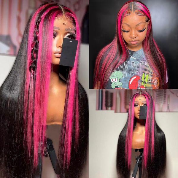 Brazilian Pink Highlight Colored Wig 360 Lace Front Human Hair Wigs HD Transparent Lace Frontal Wig Long Straight Synthetic Wig for Women, Customize
Brazilian Pink Highlight Colored Wig 360 Lace Front Human Hair Wigs HD Transparent Lace Frontal Wig Long Straight Synthetic Wig for Women, Customize