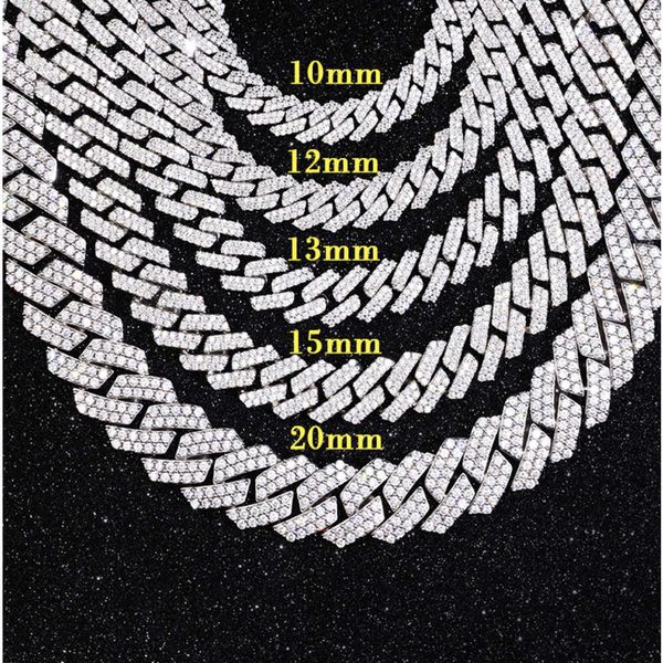 Rts Variety Sizes 8-20mm Wide 2rows Iced Out 925 Silver Necklace Set D/vvs Moissanite Diamond Cuban Link Chain
Rts Variety Sizes 8-20mm Wide 2rows Iced Out 925 Silver Necklace Set D/vvs Moissanite Diamond Cuban Link Chain