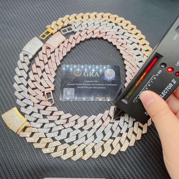 New Silver Chains Design for Men Vvs Moissaite Diamond 18mm Miami Cuban Link Chain
New Silver Chains Design for Men Vvs Moissaite Diamond 18mm Miami Cuban Link Chain