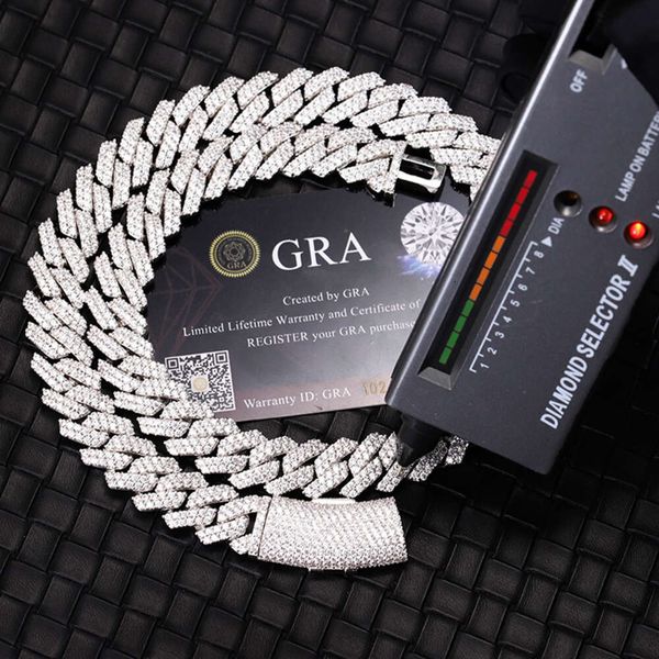 Yu Ying 10mm 12mm 14mm Wide Gra Moissnaite Diamond Sterling Silver Hip Hop Chain Necklace Cuban Link Chain for Men
Yu Ying 10mm 12mm 14mm Wide Gra Moissnaite Diamond Sterling Silver Hip Hop Chain Necklace Cuban Link Chain for Men