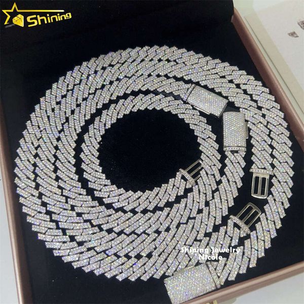 Custom Bling 925 Sterling Silver Miami Cuban Link 13mm Width Moissanite Cuban Chain Necklace
Custom Bling 925 Sterling Silver Miami Cuban Link 13mm Width Moissanite Cuban Chain Necklace