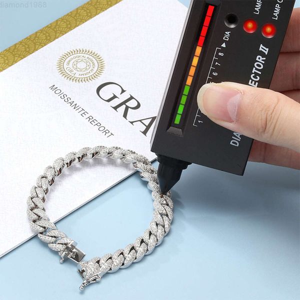 New Arrival Moissanite Cuban Link Bracelet 8.5mm Mens White Gold Plated Cuban Link Bracelet Moissanite with Gra Certificate
New Arrival Moissanite Cuban Link Bracelet 8.5mm Mens White Gold Plated Cuban Link Bracelet Moissanite with Gra Certificate