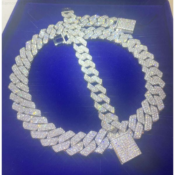 Fashion Design 15mm 18mm Wide 3rows Moissanite Diamond Silver Cuban Link Necklace/bracelet Chain for Rapper Hiphop Jewelry
Fashion Design 15mm 18mm Wide 3rows Moissanite Diamond Silver Cuban Link Necklace/bracelet Chain for Rapper Hiphop Jewelry
