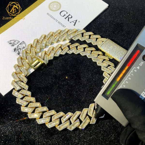 Luxury Big 20mm Hip Hop Baguette Moissanite Cuban Link Chain Gold Plated 925 Sterling Silver Vvs Diamond Cuban Necklace
Luxury Big 20mm Hip Hop Baguette Moissanite Cuban Link Chain Gold Plated 925 Sterling Silver Vvs Diamond Cuban Necklace