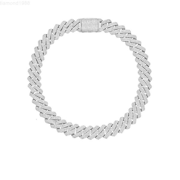High Quality Details Custom 3 Row 15mm Cuban Bracelet Hiphop Silver Link with Moissanite Diamond Cuban Necklace
High Quality Details Custom 3 Row 15mm Cuban Bracelet Hiphop Silver Link with Moissanite Diamond Cuban Necklace