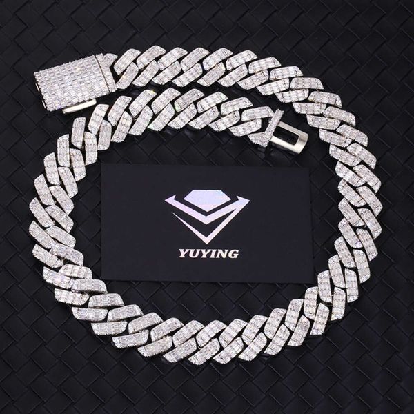New Product 18k Solid White Gold Plated Insert High Quality Moissanite Silver Cuban Link Chain for Necklace and Bracelet
New Product 18k Solid White Gold Plated Insert High Quality Moissanite Silver Cuban Link Chain for Necklace and Bracelet