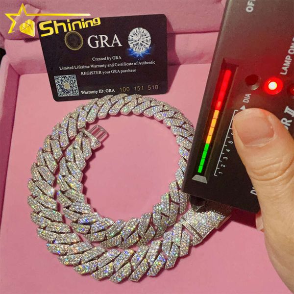 Ready to Ship 18mm 3rows Vvs Moissnaite Iced Out Cuban Chain Jewelry S925 Moissanite Hip Hop Necklace for Men
Ready to Ship 18mm 3rows Vvs Moissnaite Iced Out Cuban Chain Jewelry S925 Moissanite Hip Hop Necklace for Men