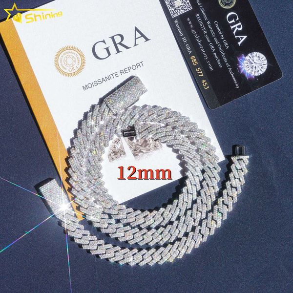 Hip Hop Jewelry Pass Diamond Tester in Stock Iced Out Two Row Stone 12mm Vvs Moissanite Cuban Link Chain Necklace
Hip Hop Jewelry Pass Diamond Tester in Stock Iced Out Two Row Stone 12mm Vvs Moissanite Cuban Link Chain Necklace