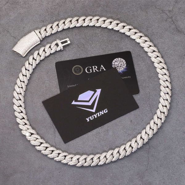 Rts Passed Diamond Tester 6mm 9mm 13mm Iced Out 2rows Cuban Chain S925 Sterling Silver Vvs Moissanite Cuban Link Chain Necklace
Rts Passed Diamond Tester 6mm 9mm 13mm Iced Out 2rows Cuban Chain S925 Sterling Silver Vvs Moissanite Cuban Link Chain Necklace