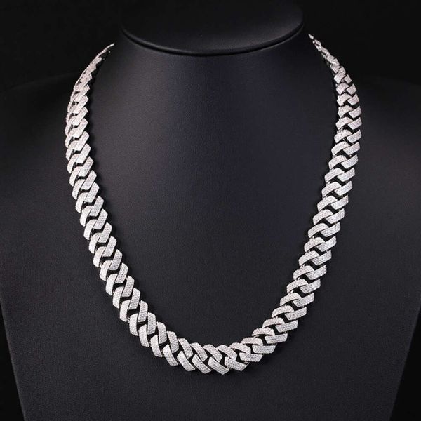 Wholesale Silver 925 Wide 15mm 3 Rows Plated White Gold Cuban Necklace with Gra D/vvs Moissanite
Wholesale Silver 925 Wide 15mm 3 Rows Plated White Gold Cuban Necklace with Gra D/vvs Moissanite