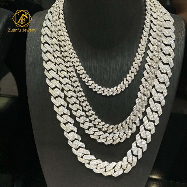Hot Sale 15mm 12mm 8mm 2 Rows Vvs Moissanite Necklace Solid 925 Sliver Iced Out Hip Hop Jewelry Moissanite Cuban Chain
Hot Sale 15mm 12mm 8mm 2 Rows Vvs Moissanite Necklace Solid 925 Sliver Iced Out Hip Hop Jewelry Moissanite Cuban Chain