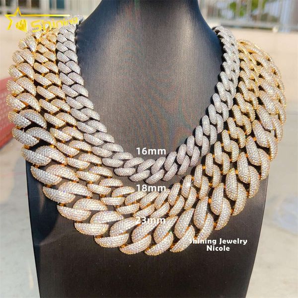 Luxury Heavy Thick 23mm Hip Hop Rapper 925 Sterling Silver Cuban Necklace Gold Plating Iced Cuban Link Chains
Luxury Heavy Thick 23mm Hip Hop Rapper 925 Sterling Silver Cuban Necklace Gold Plating Iced Cuban Link Chains