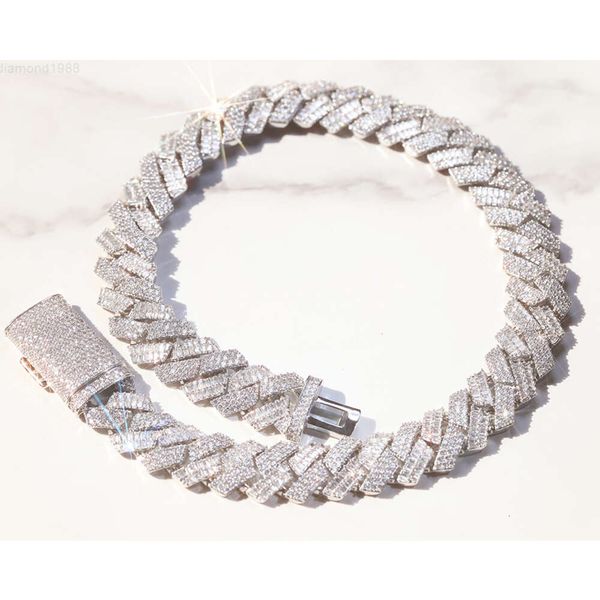 Heavy Luxury Custom Baguette Moissanite Sterling Silver 925 Plated 18k Solid White Gold Cuban Link Chain
Heavy Luxury Custom Baguette Moissanite Sterling Silver 925 Plated 18k Solid White Gold Cuban Link Chain