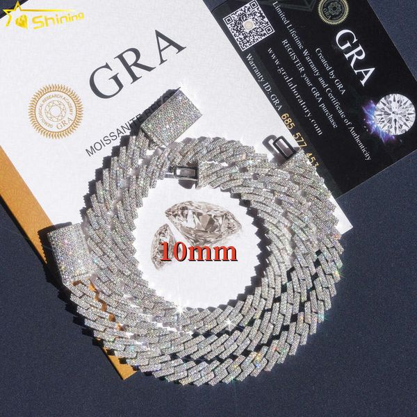 Fine Jewelry Pass Diamond Tester in Stock 10mm Two Rows Hip Hop Men Necklace Vvs Moissanite Diamond Cuban Link Chain
Fine Jewelry Pass Diamond Tester in Stock 10mm Two Rows Hip Hop Men Necklace Vvs Moissanite Diamond Cuban Link Chain