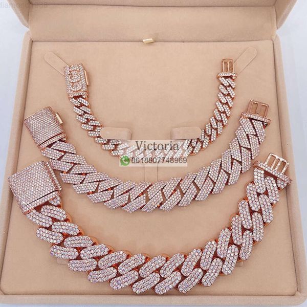 Hip Hop 13mm 20mm 23mm Miami Cuban Link Men Iced Out Rose Gold Moissanite Cuban Bracelet
Hip Hop 13mm 20mm 23mm Miami Cuban Link Men Iced Out Rose Gold Moissanite Cuban Bracelet