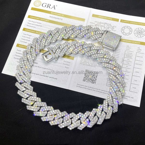 Factory Price Pass Diamond Tester 14mm 925 Sterling Silver Vvs Moissanite Diamond Miami Cuban Link Chain Necklace
Factory Price Pass Diamond Tester 14mm 925 Sterling Silver Vvs Moissanite Diamond Miami Cuban Link Chain Necklace