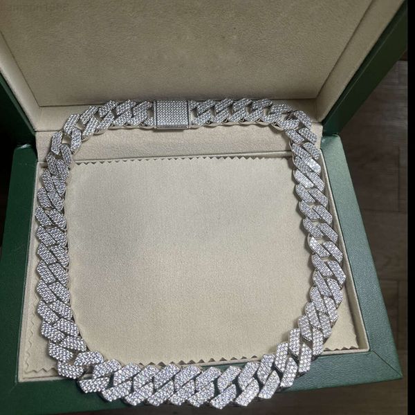 Lightweight and Suitable for Everyday 925 Silver 18mm 3rows Cuban Chain Cz Diamond Necklace Cuban Link Chain
Lightweight and Suitable for Everyday 925 Silver 18mm 3rows Cuban Chain Cz Diamond Necklace Cuban Link Chain