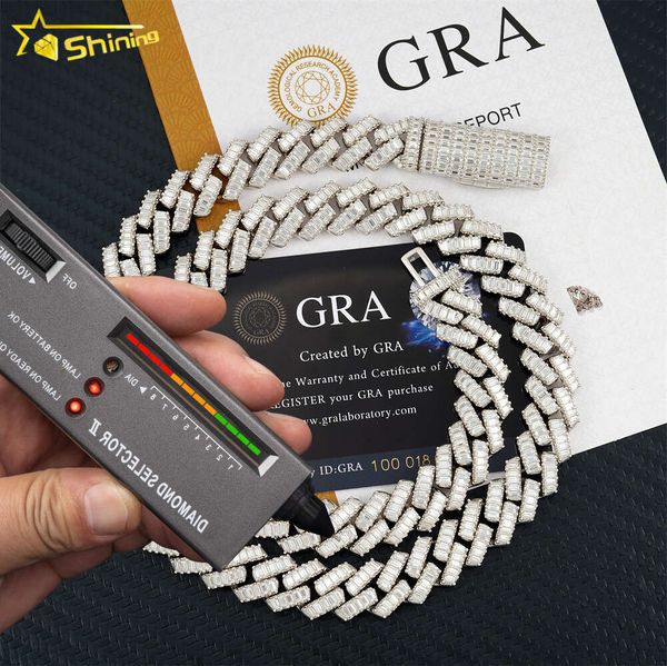 Iced Out Hip Hop Jewelry Cuban Link Chain Ready to Ship 18k Gold Plated 925 Silver with Baguette Moissanite Necklace Jewelry
Iced Out Hip Hop Jewelry Cuban Link Chain Ready to Ship 18k Gold Plated 925 Silver with Baguette Moissanite Necklace Jewelry