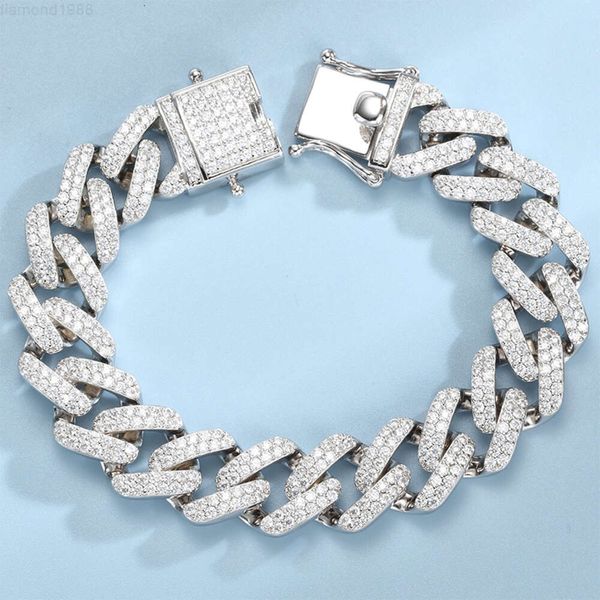 Hot Selling 14mm Cuban Link Bracelet Iced Out Miami Gold Plated Hip Hop Full Moissanite Prong Diamond Bracelet for Men Women
Hot Selling 14mm Cuban Link Bracelet Iced Out Miami Gold Plated Hip Hop Full Moissanite Prong Diamond Bracelet for Men Women