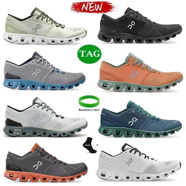 

X Shoes Running on Cloud 3 Workout Cross Training Shoe Cushion Mesh Men Women Sneakers Ivory Black Eclipse Magnet Midnight Heron Fawn Magnet Oliof White Shoes, Storm blue