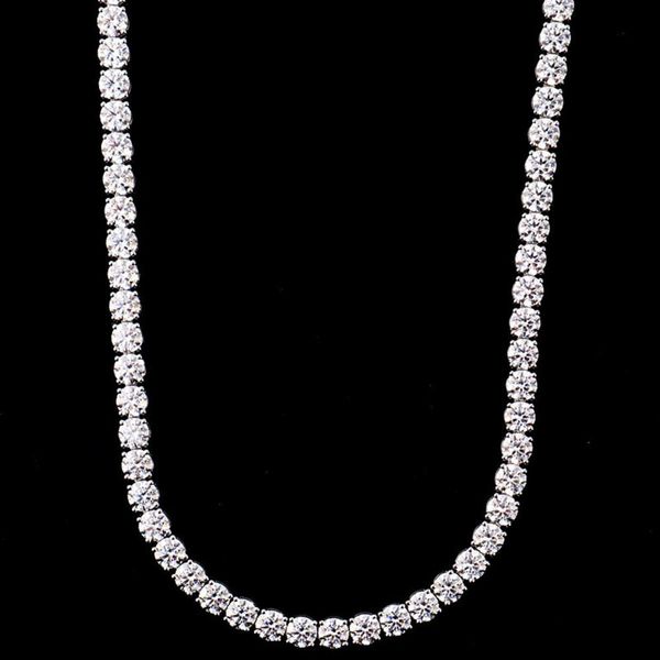 Iced Out 5mm Round Moissanite Tennis Necklace with 14k Real White Gold 20inches in Length for Unisex Party
Iced Out 5mm Round Moissanite Tennis Necklace with 14k Real White Gold 20inches in Length for Unisex Party