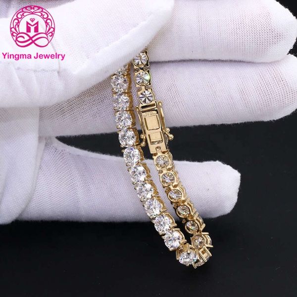 Charming Bracelet 5mm 18cm Iced Out d Color Vvs Round Cut Moissanite Tennis Bracelet 14kt Yellow Gold Hip Hop Fine Jewelry
Charming Bracelet 5mm 18cm Iced Out d Color Vvs Round Cut Moissanite Tennis Bracelet 14kt Yellow Gold Hip Hop Fine Jewelry