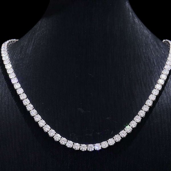 14k White Gold Tennis Necklace Vvs Clarity Round Cut Moissanite Diamond Hip Hop Style Link Chain
14k White Gold Tennis Necklace Vvs Clarity Round Cut Moissanite Diamond Hip Hop Style Link Chain