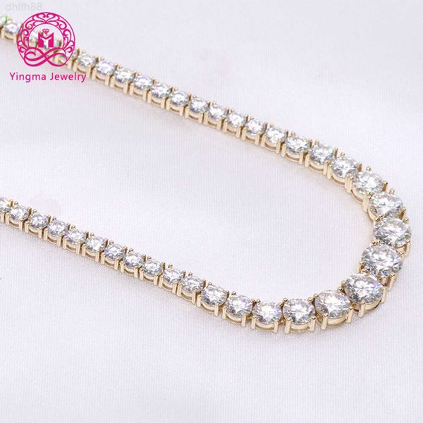 Gold Jewelry Mix Sizes Stones d Color White Hip Hop Moissanite Necklace 14k Solid Yellow Gold Tennis Necklace
Gold Jewelry Mix Sizes Stones d Color White Hip Hop Moissanite Necklace 14k Solid Yellow Gold Tennis Necklace